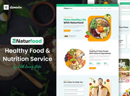 Naturfood – Healthy Food & Nutrition Specialist Elementor Template Kit