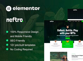 Neftro – Game NFT Elementor Template Kit
