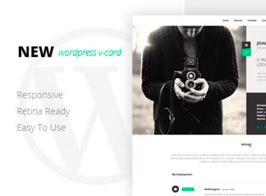 NEW Retina Ready WordPress Vcard Theme