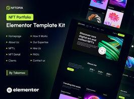 Nftopia – NFT Portfolio Elementor Pro Template Kit