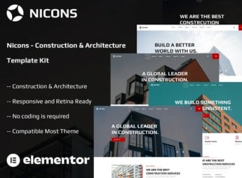 Nicons – Construction & Architecture Elementor Template Kit
