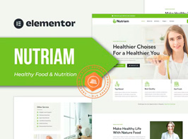 Nutriam – Healthy Food & Nutrition Service Elementor Template Kit