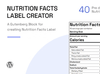 Nutrition Facts Label Creator Gutenberg Addon