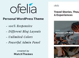 Ofelia – Travel Personal WordPress Blog Theme