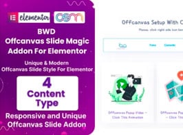 BWD Offcanvas Slide Magic Addon For Elementor
