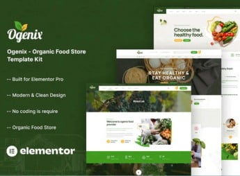 Ogenix – Organic Food Store Elementor Template Kit