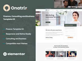 Onatrix – Finance Consulting & Business Elementor Template Kit