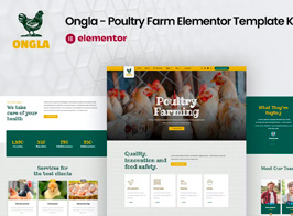Ongla – Poultry Farm Elementor Template Kit