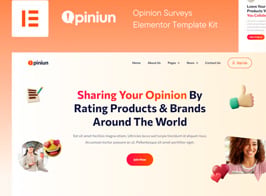 Opiniun – Opinion Surveys Elementor Template Kit