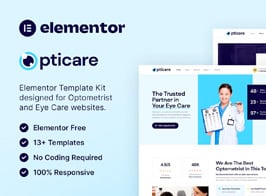Opticare – Optometrist & Eye Care Elementor Template Kit