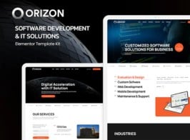 Orizon – Software Development & IT Solutions Elementor Template Kit