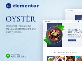 Oyster — Seafood Restaurant And Cafe Kit de Templates para Elementor