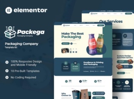 Packega – Packaging Company Elementor Template Kit