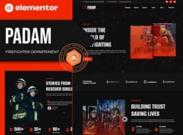 Padam – Firefighter Departement Elementor Template Kit