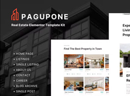 Pagupone – Real Estate Agency & Listing Elementor Template Kits