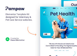 Pampaw — Veterinary & Pet Care Services Elementor Template Kit