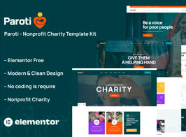 Paroti – Non Profit Charity Elementor Template Kit