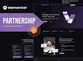 Partnership – Finance & Investment Consultant Elementor Template Kit
