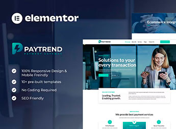 Paytrend – Online Payment Gateaway Elementor Template Kit
