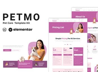 Petmo – Pet Care Elementor Template Kit