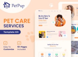 PetPup – Pet Care Services Elementor Template Kit