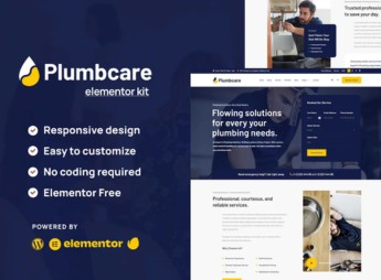 Plumbcare – Plumbing Service Elementor Kit