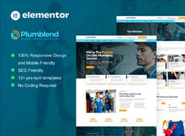 Plumbend – Plumbing Service Elementor Template Kit