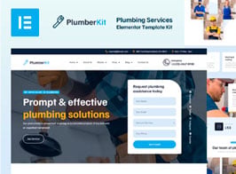 PlumberKit – Plumbing Services Elementor Template Kit