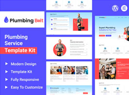 Plumbing Bolt – Plumbing Services Elementor Template Kit