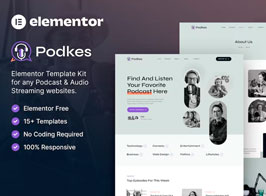Podkes – Podcast & Audio Streaming Elementor Template Kit