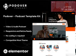 Podover – Podcast Elementor Template Kit
