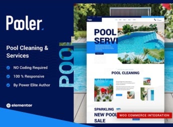 Pooler – Swimming Pool Cleaning Services Elementor Pro Template Kit