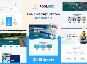 Poolrez – Pool Cleaning Services Elementor Template Kit