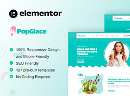 PopGlace – Ice Cream Shop Elementor Template Kit