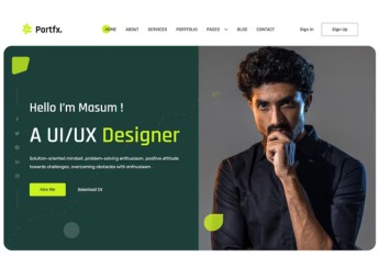Portfex – Personal Portfolio WordPress Theme