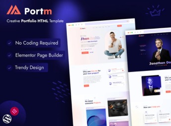 Portm – Personal Portfolio WordPress Theme