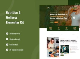 Poso – Personalized Nutrition & Wellness Elementor Template Kit