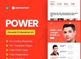 Power – Personal CV Elementor Pro Template Kit