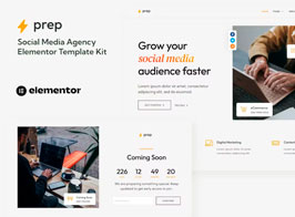 Prep – Social Media Agency Elementor Template Kit