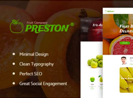 Preston | Fruit Company & Organic Farming WordPress Theme