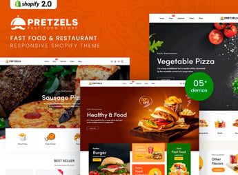Pretzels – Fast Food & Restaurant Shopify Theme