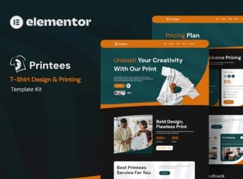 Printees – T-shirt Design & Printing Elementor Template Kit