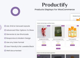 Productify – Products Displays For WooCommerce