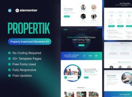 Propertik – Property Investment Elementor Template Kit