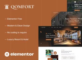 Qomfort – Hotel Booking Elementor Template Kit