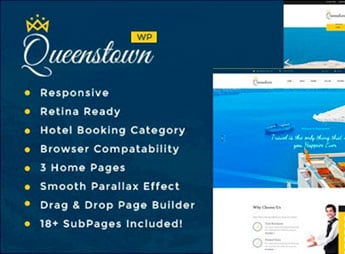 QueensTown – Resort & Hotel WordPress Theme