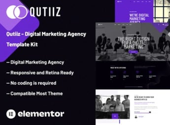 Qutiiz – Digital Marketing Agency Elementor Template Kit