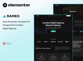 Rameo – Dark Digital Agency Elementor Template Kit