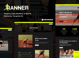 Ranner – Marathon Running Club & Sports Elementor Template Kit