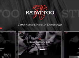 Ratattoo – Tattoo Studio Elementor Template Kit